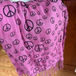 ☮️  Justice Peace sign cotton scarf